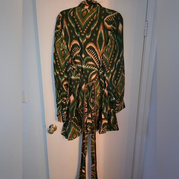 Farm Rio Pineapple Ikat Long Sleeve Minidress - Picture 10 of 10